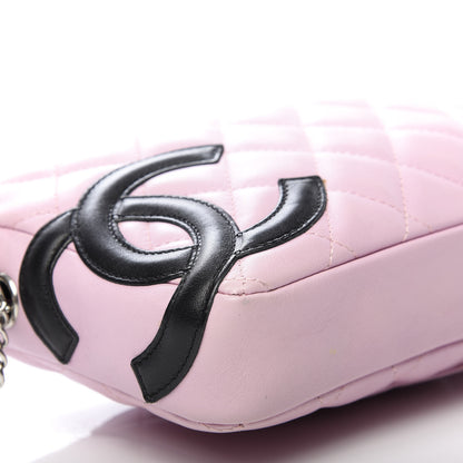 Chanel Calfskin Quilted Cambon Pochette Pink Black 6 of 10