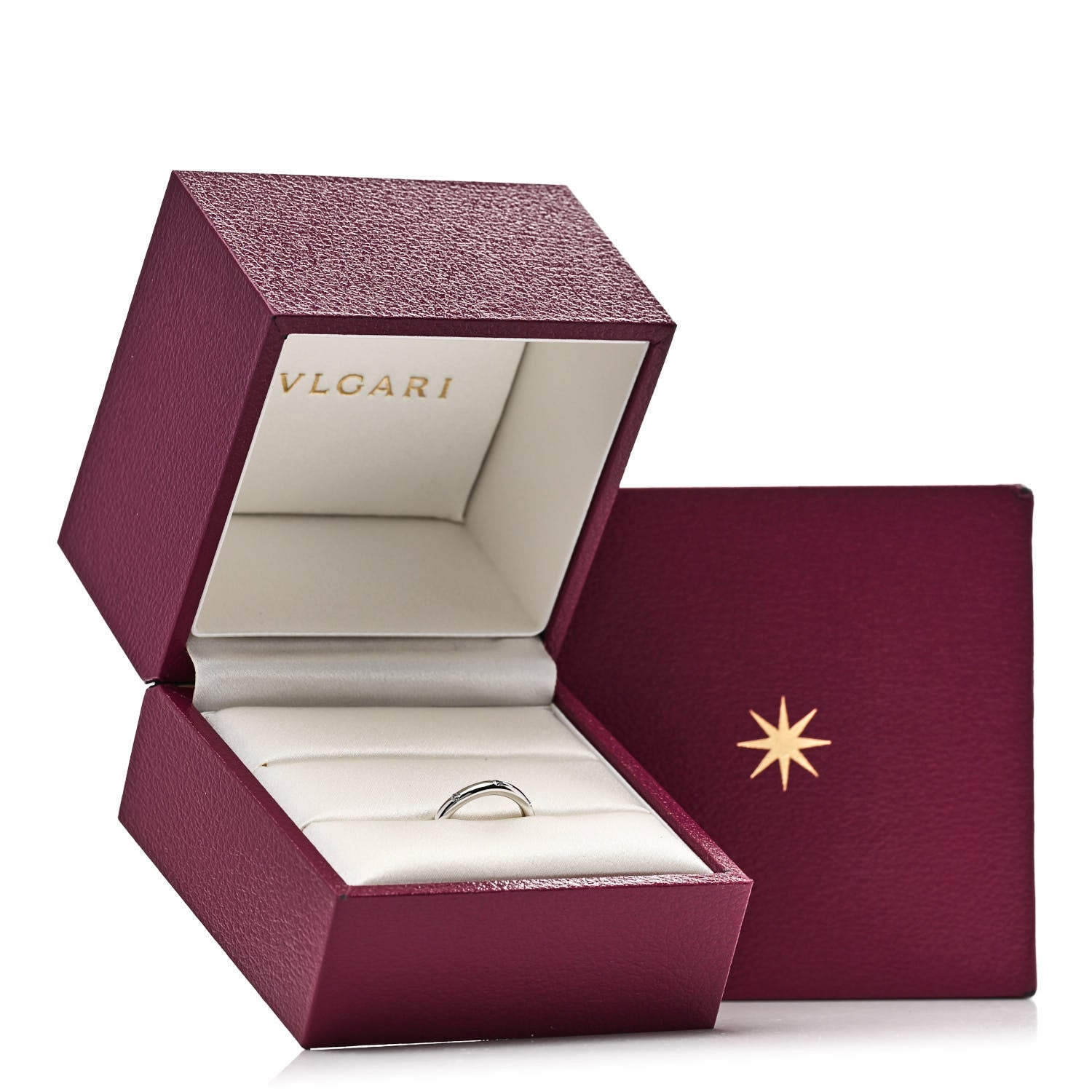 Bulgari Platinum Diamond Fedi Wedding Band Ring 45 3.5 3 of 6