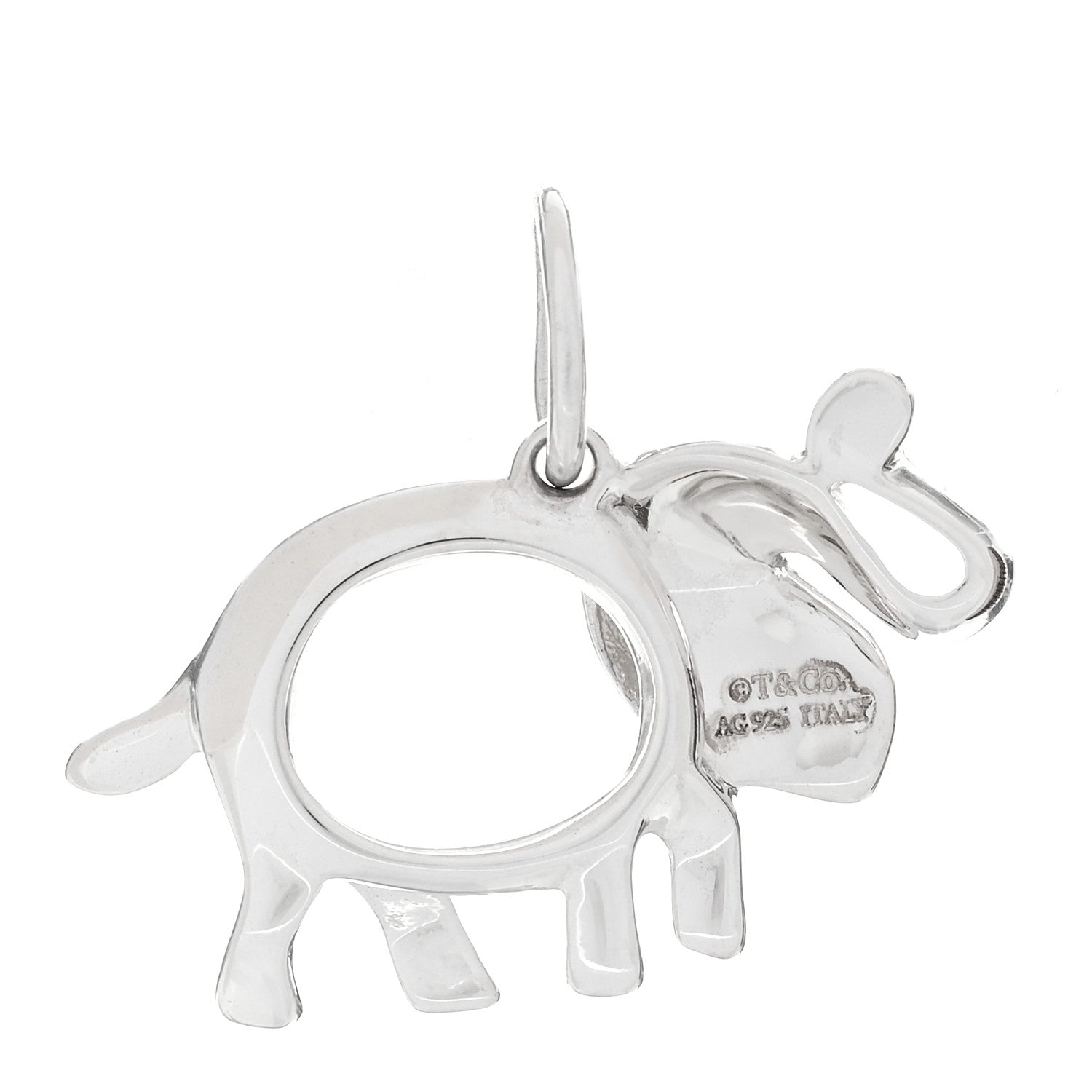Tiffany Sterling Silver Tsavorite Save the Wild Elephant Charm 3 of 5