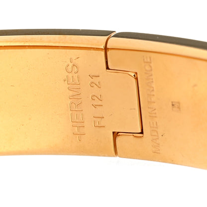 Hermes Enamel Narrow Clic Clac H Bracelet GM Black 4 of 5