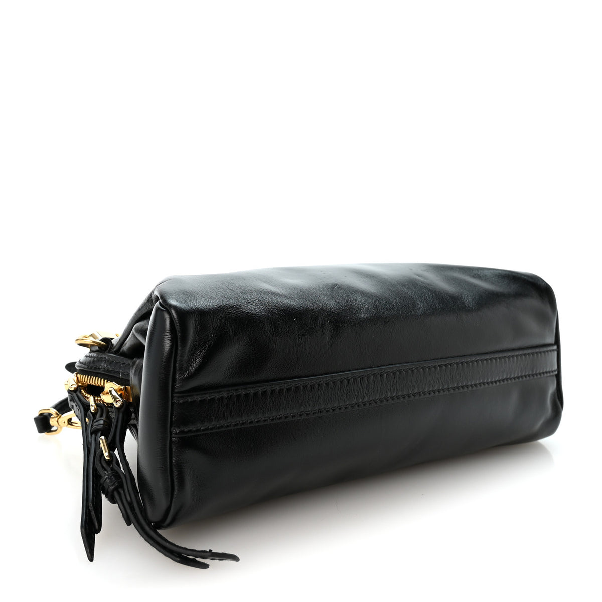 Softy Shine Calfskin Caprice Clutch Black