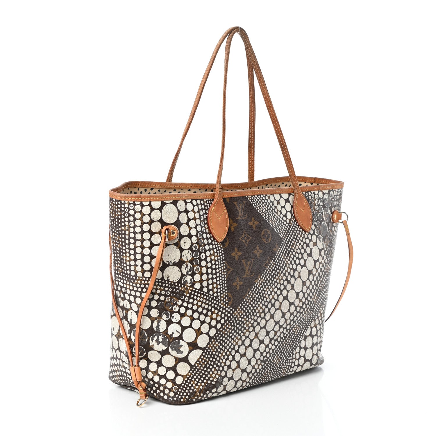 Louis Vuitton Monogram Kusama Waves Neverfull MM White 3 of 15