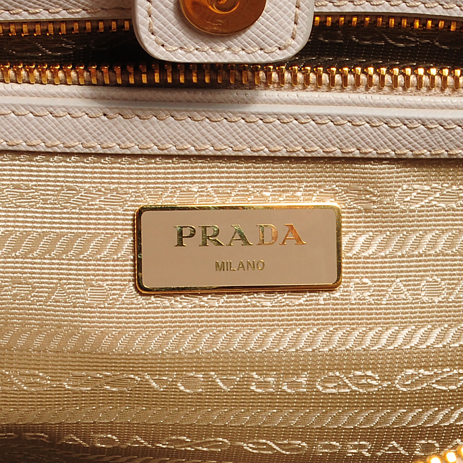 Prada Saffiano Lux Medium Tote Talco 9 of 11