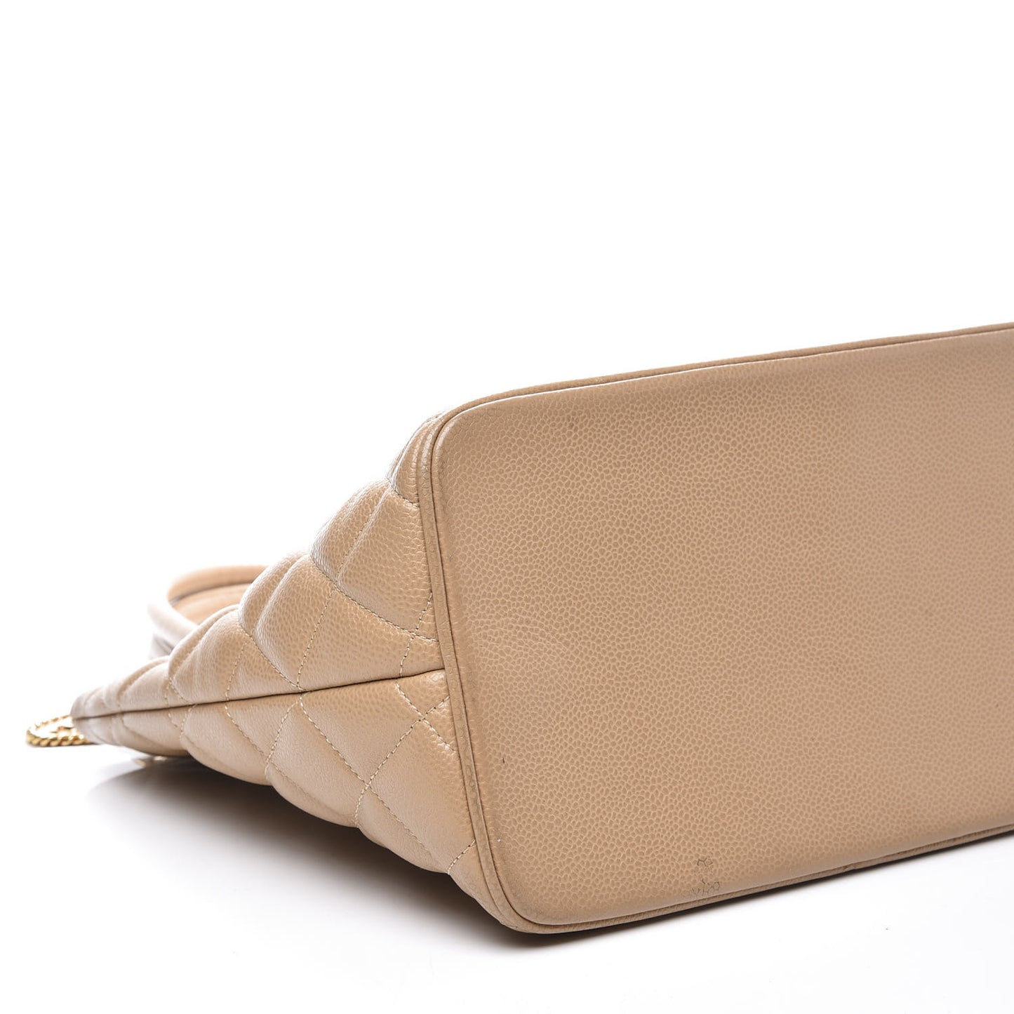Caviar Quilted Medallion Tote Beige