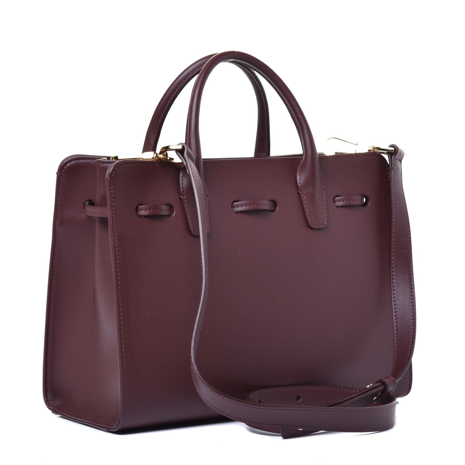 Mansur Gavriel Calfskin Mini Sun Bag Burgundy 3 of 8