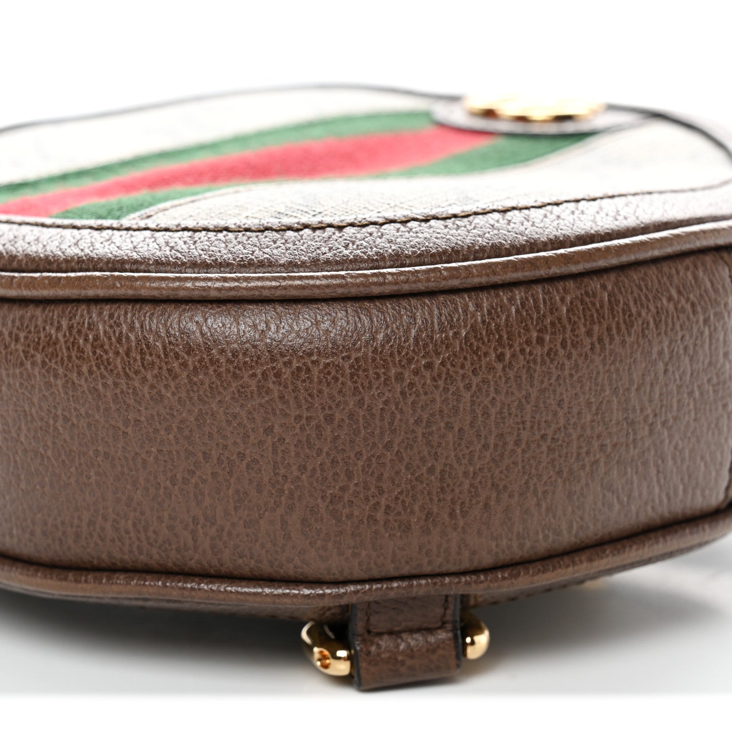 Gucci GG Supreme Monogram Web Mini Ophidia Round Backpack Brown 10 of 11