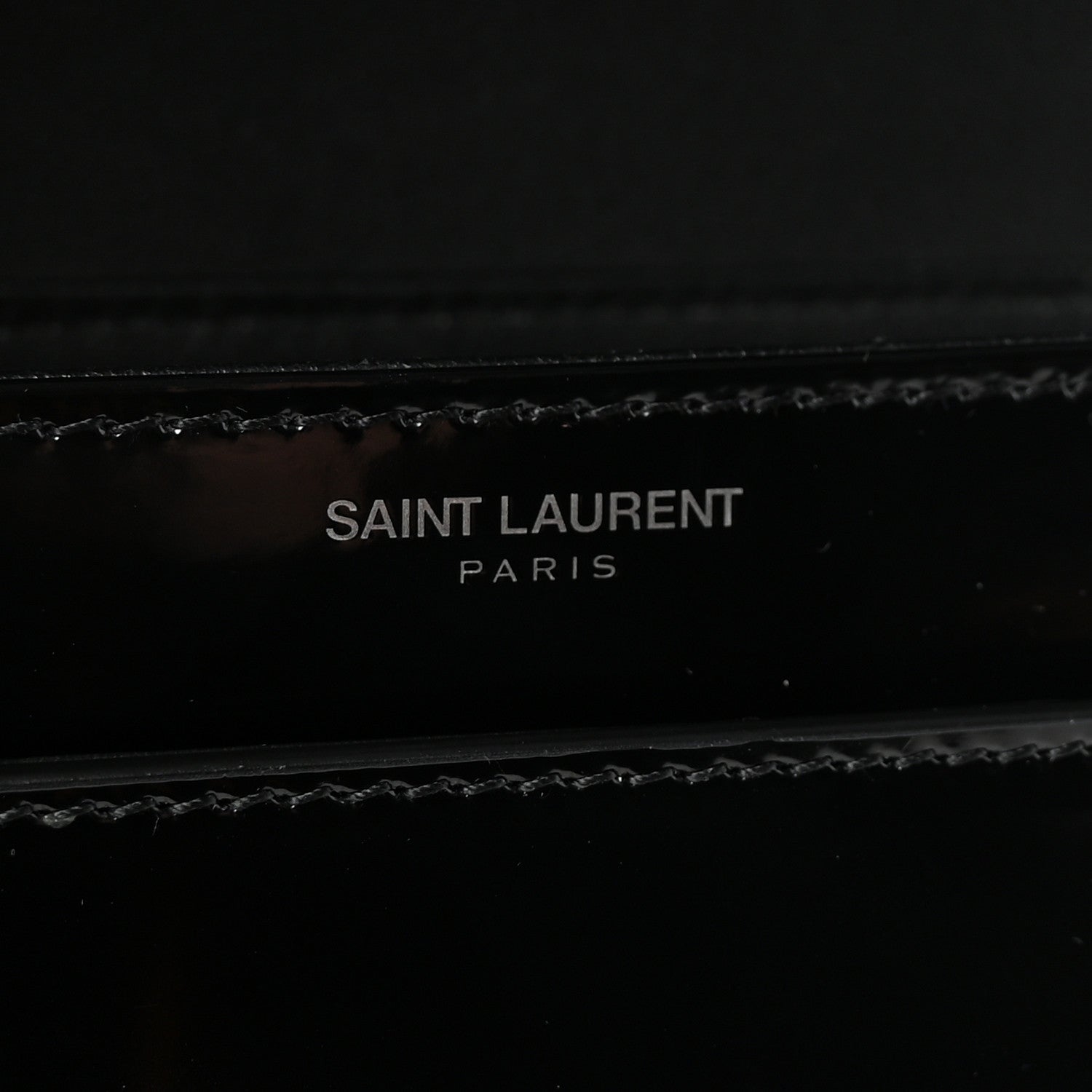Saint Laurent Glazed Calfskin Monogram Medium Solferino Satchel Black 5 of 9
