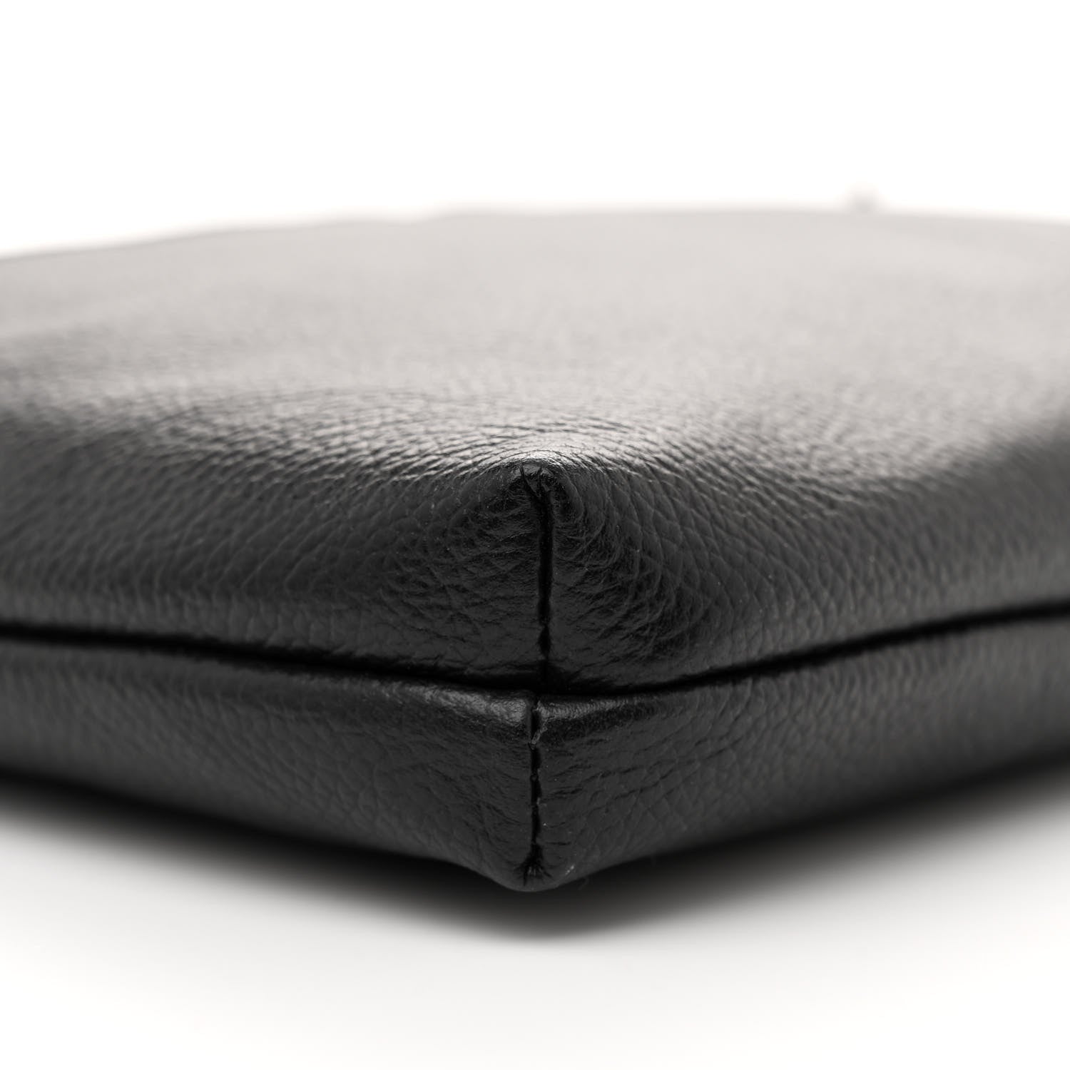 Balenciaga Grained Calfskin Explorer Crossbody Flat Pouch Black 9 of 10