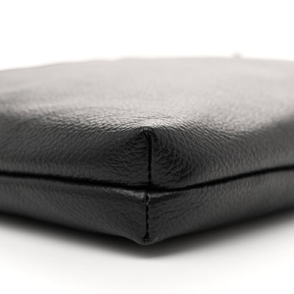 Balenciaga Grained Calfskin Explorer Crossbody Flat Pouch Black 9 of 10
