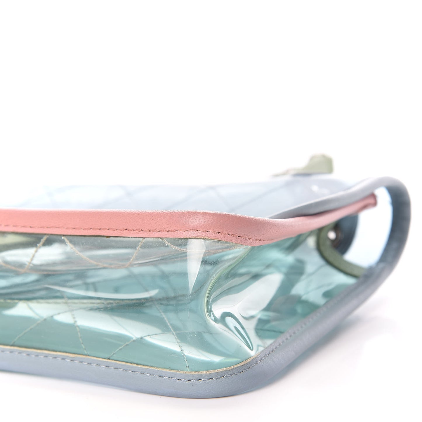 Lambskin PVC Quilted Medium Coco Splash Flap Blue Green