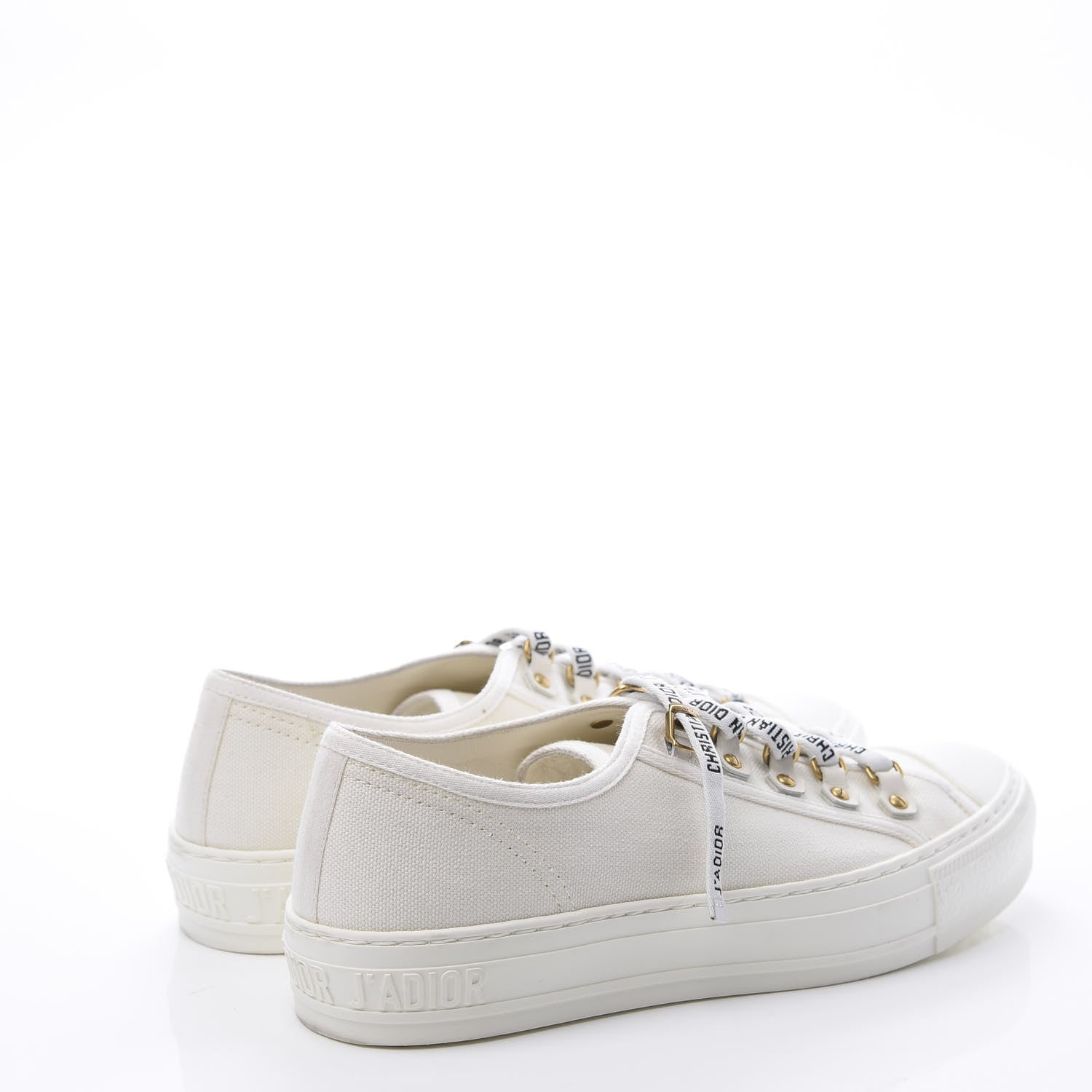 Christian Dior Canvas Walk'n Dior Low Top Sneakers 38 White 4 of 10
