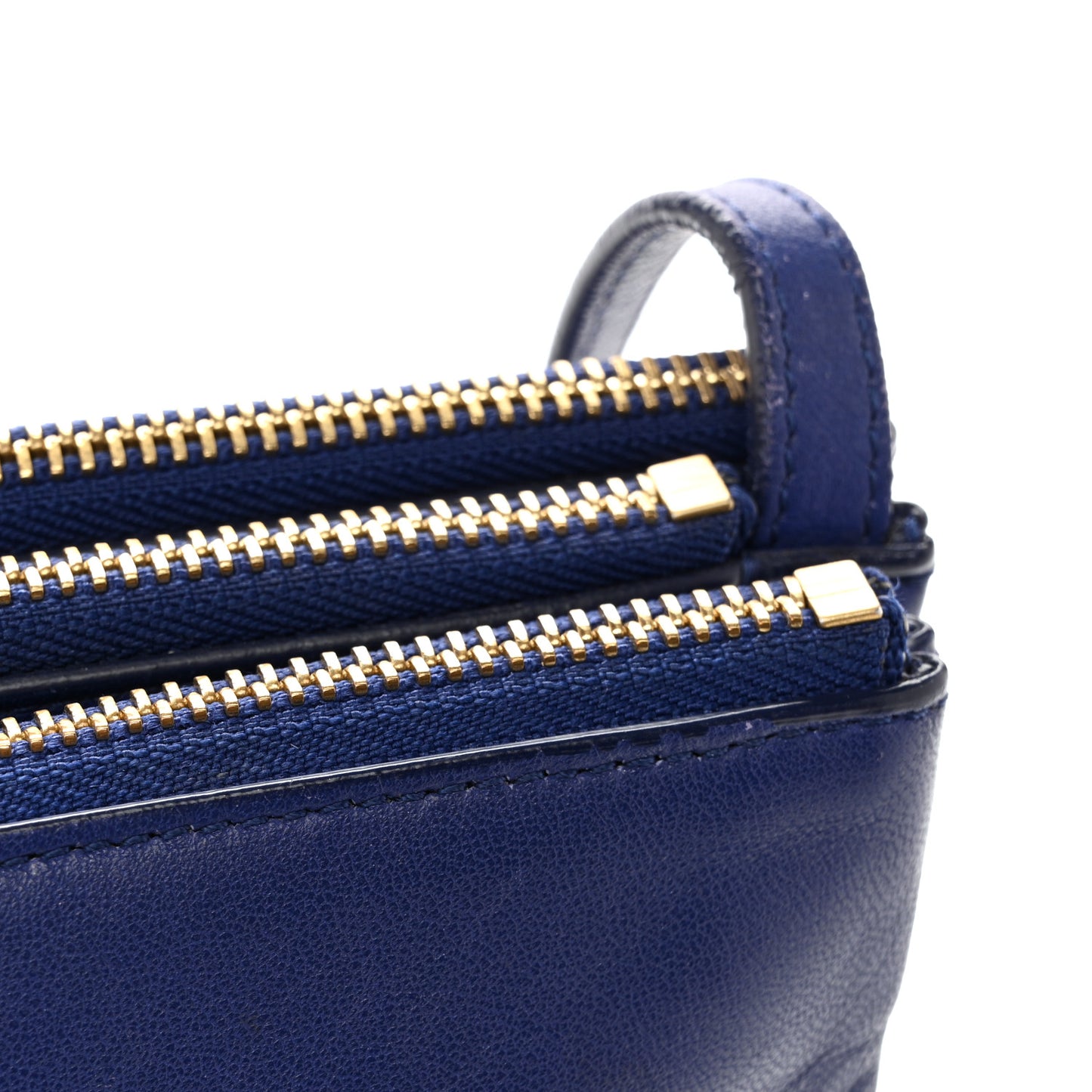 Lambskin Large Trio Crossbody Bag Indigo