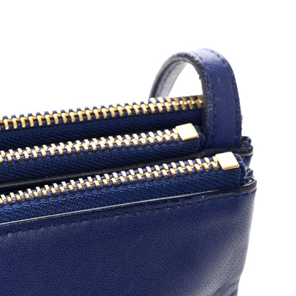 Celine Lambskin Large Trio Crossbody Bag Indigo 16 of 17