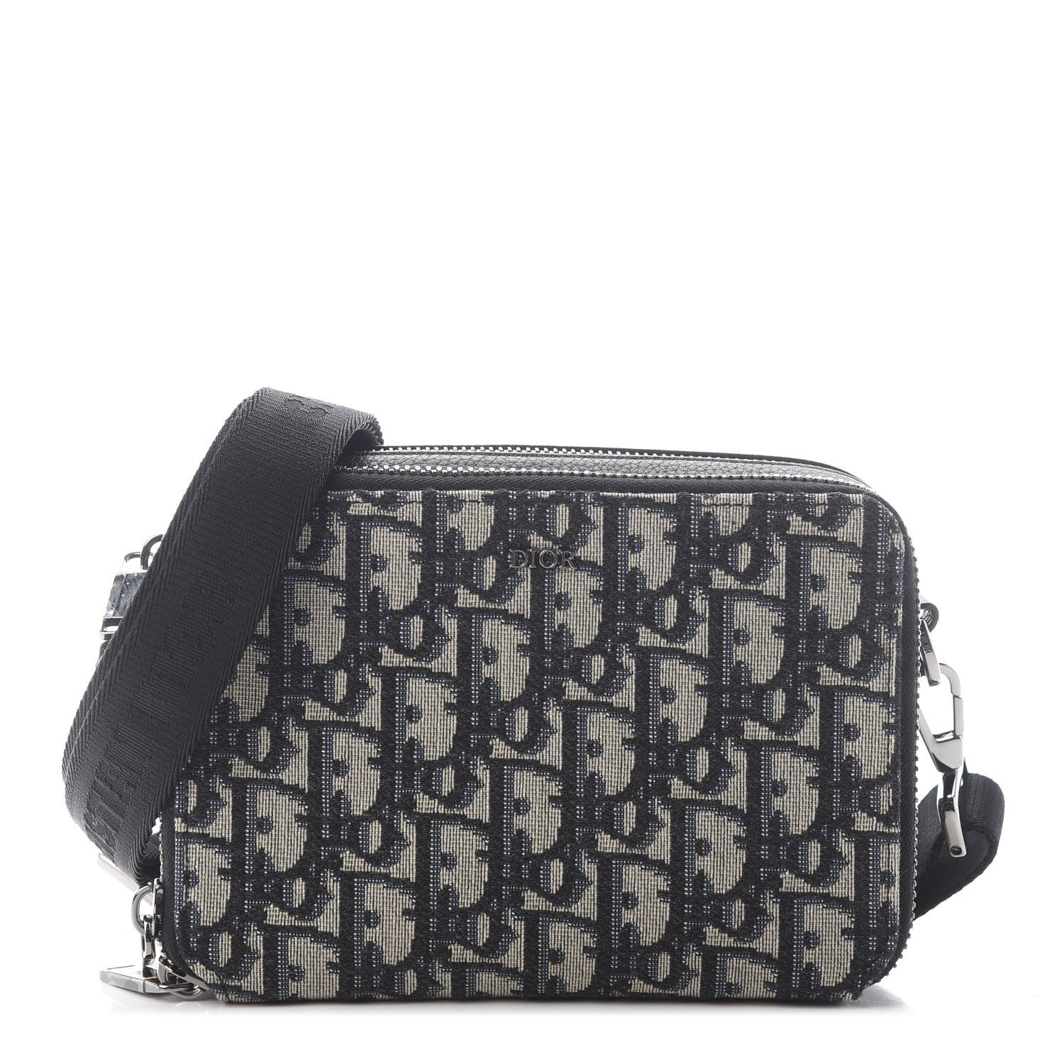 Christian Dior Oblique Pouch Navy Blue 1 of 7
