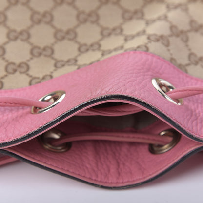 Gucci GG Monogram Calfskin Bucket Bag Pink 10 of 12