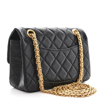 Chanel Aged Calfskin Quilted 2.55 Reissue Mini Flap Black 3 of 11