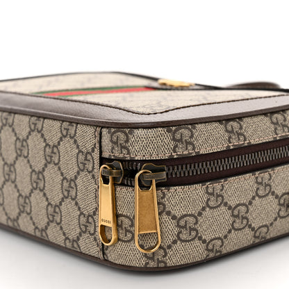Gucci GG Supreme Monogram Web Small Ophidia Top Handle Shoulder Bag Brown 9 of 9