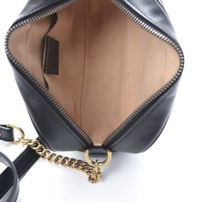 Gucci Calfskin Matelasse Mini GG Marmont Chain Shoulder Bag Black 5 of 11