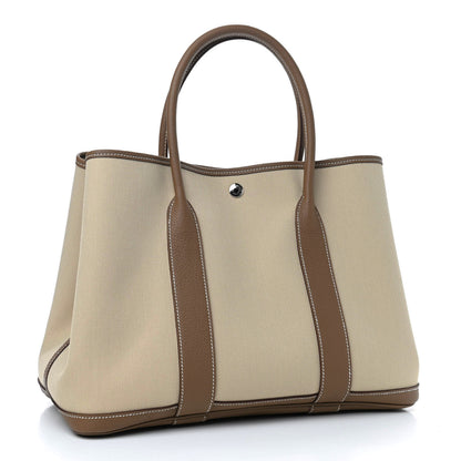 Hermes Twill D Negonda Garden Party 36 MM Tote Beton Etoupe 3 of 9