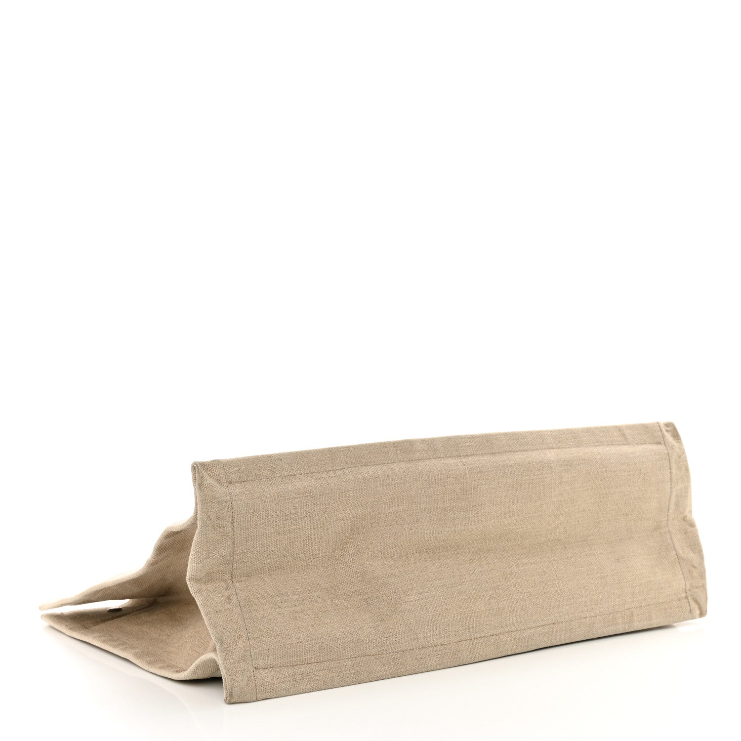 Saint Laurent Linen Calfskin Rive Gauche Tote Optic White 4 of 13
