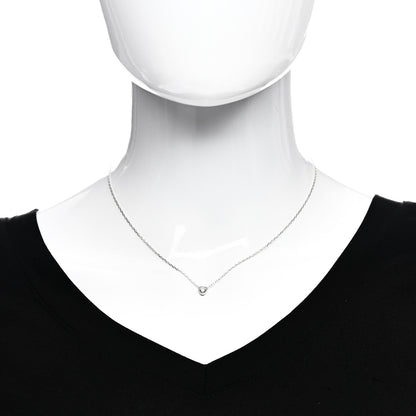 Cartier 18K White Gold Diamond D'Amour Heart Pendant Necklace 2 of 5