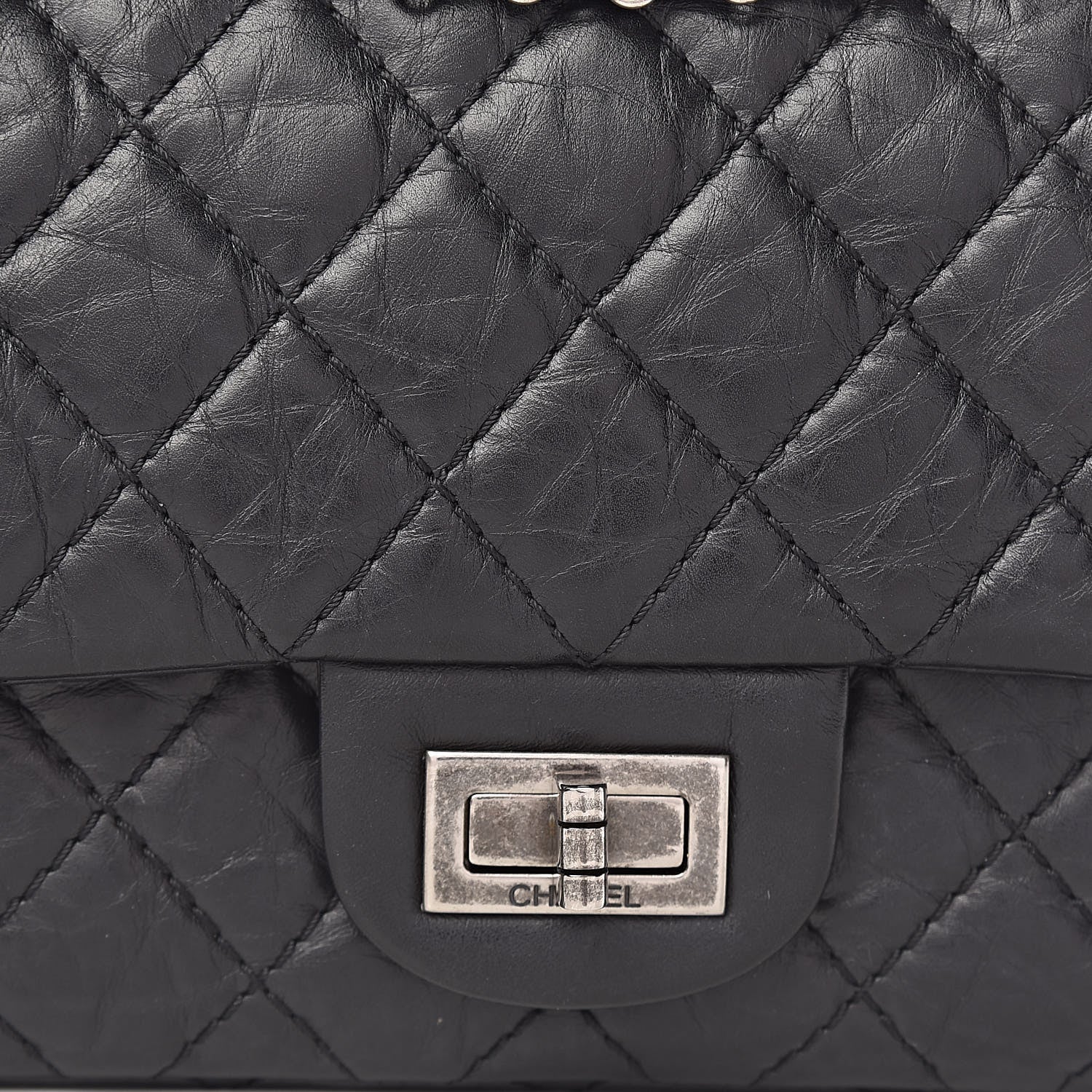 Chanel Aged Calfskin Quilted 2.55 Reissue 225 Flap Black 15 of 16