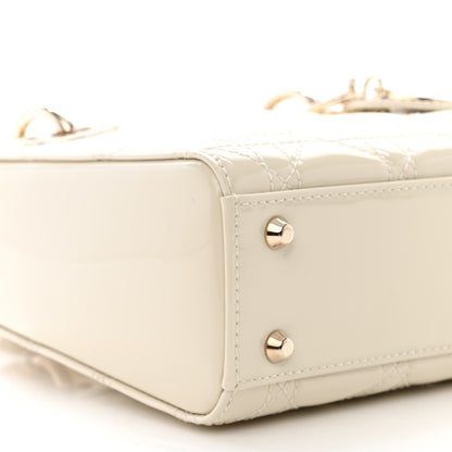Christian Dior Patent Cannage Mini Lady Dior Latte 9 of 11