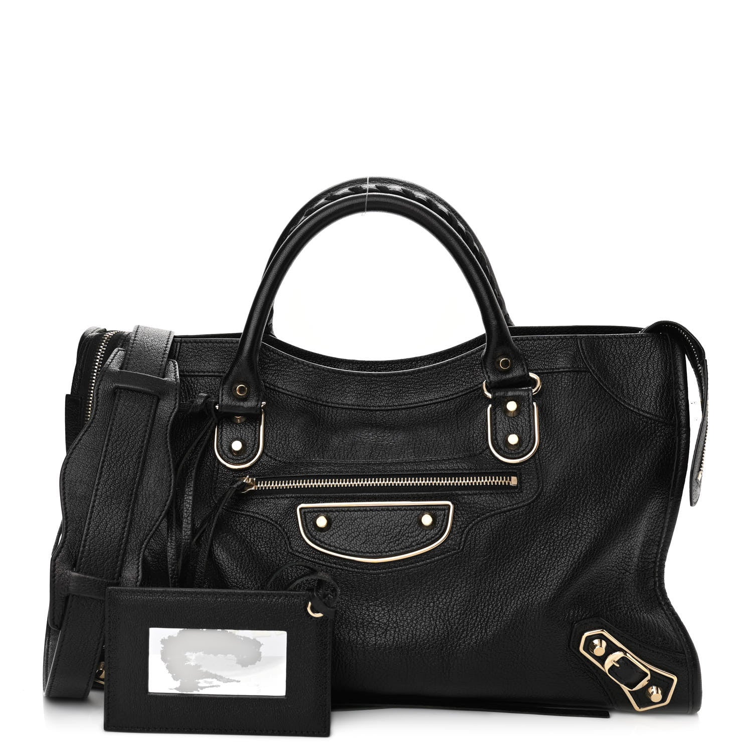 Balenciaga Chevre Gold Metallic Edge Hardware City Black 1 of 18