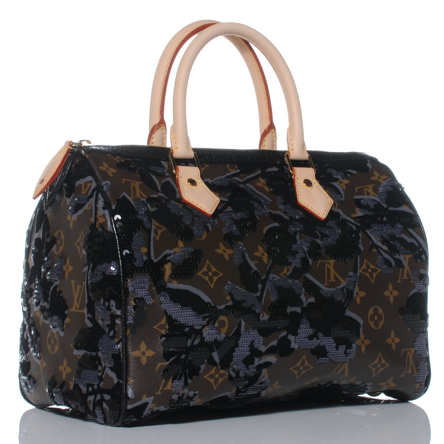 Louis Vuitton Monogram Fleur De Jais Sequins Speedy 30 3 of 7