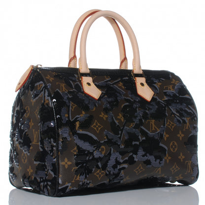 Louis Vuitton Monogram Fleur De Jais Sequins Speedy 30 3 of 7