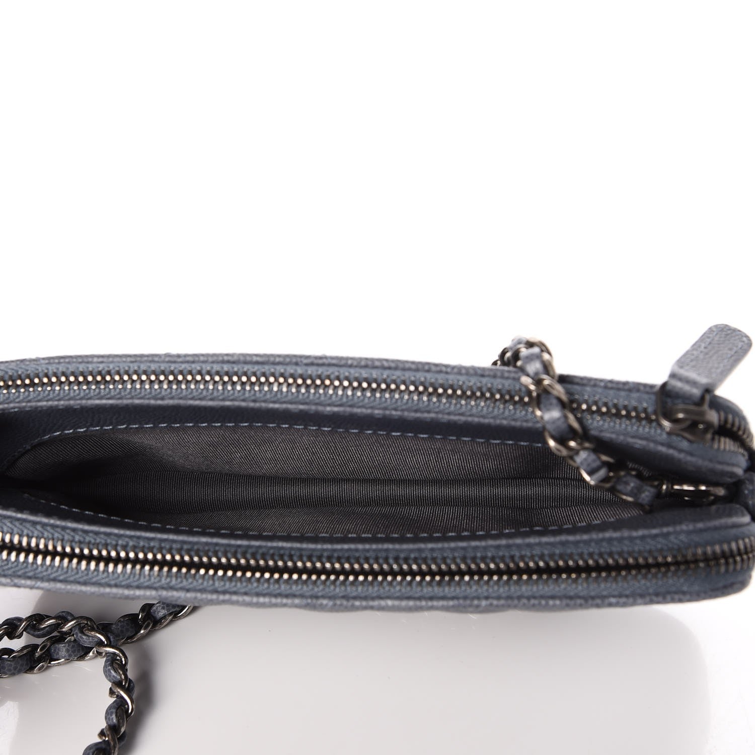 Chanel Caviar Quilted Small Clutch With Chain Grey 8 of 11