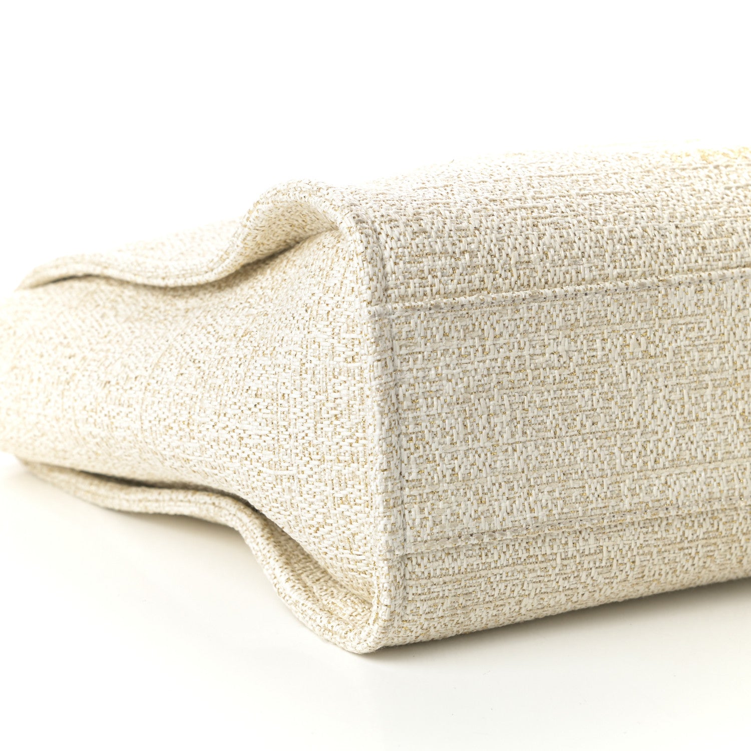 Chanel Lurex Boucle Small Deauville Tote Ivory 9 of 10