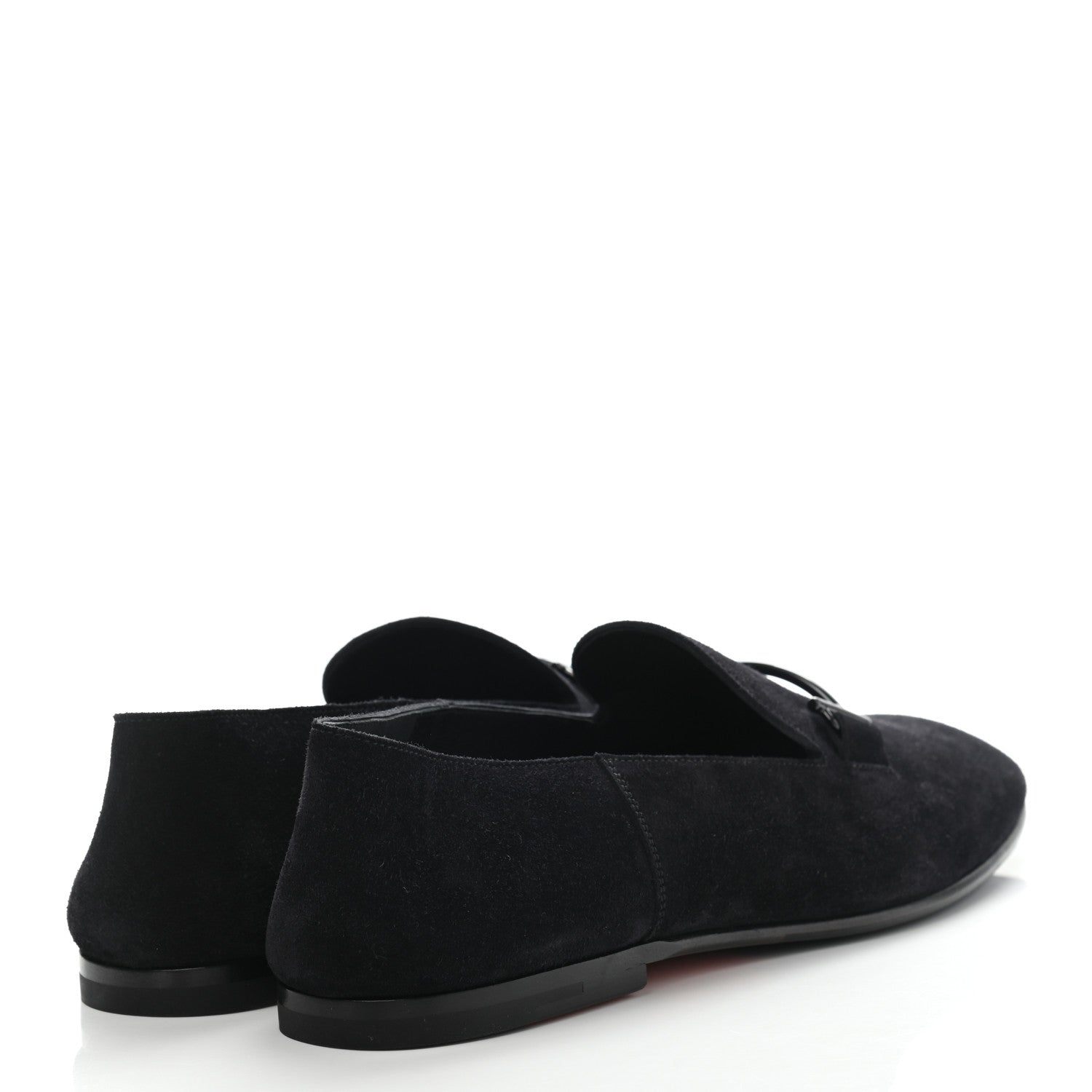 Hermes Suede Mens Saga Loafers 43 Black 4 of 9