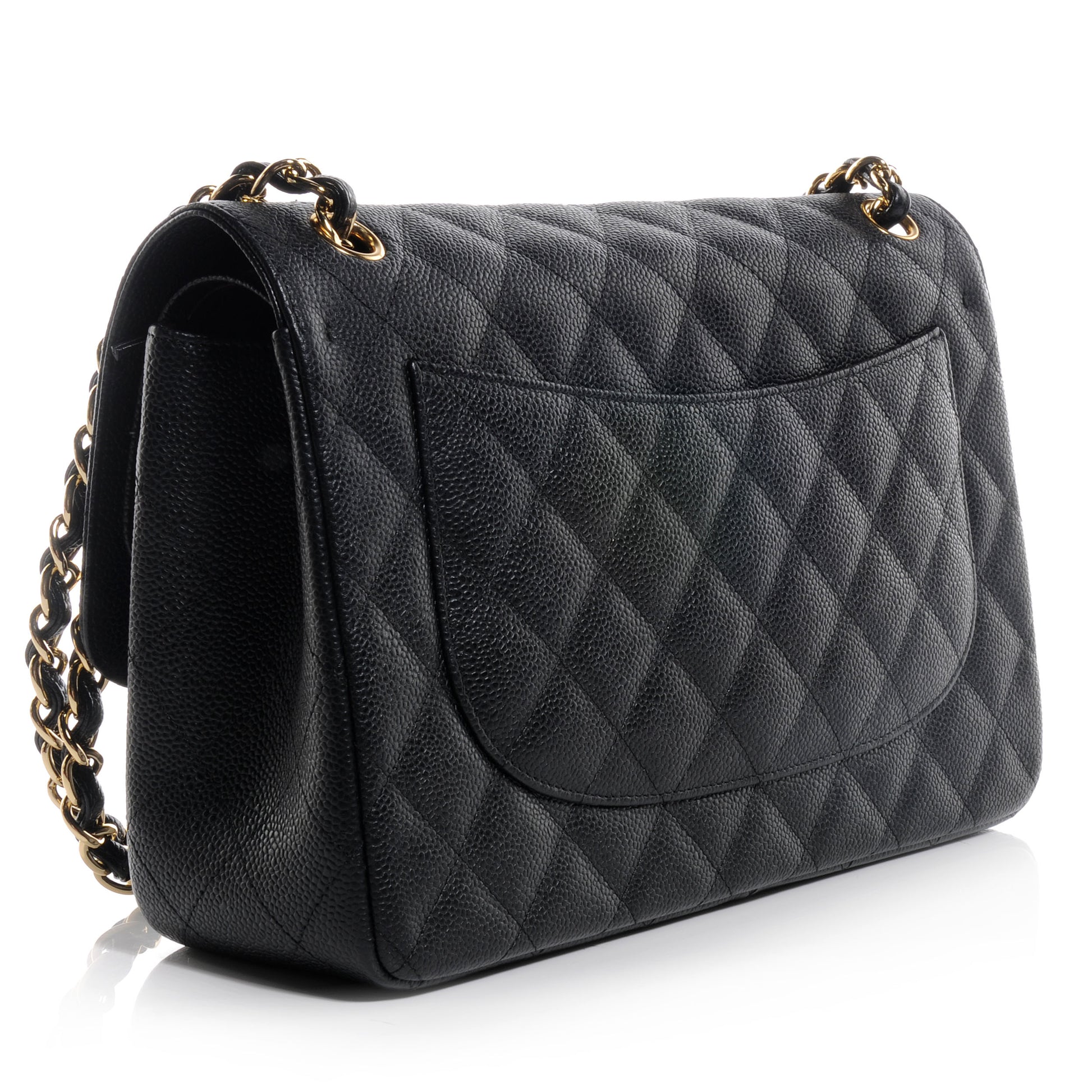 Chanel Caviar Quilted Jumbo Double Flap Black 3 of 8