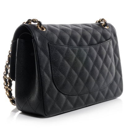 Chanel Caviar Quilted Jumbo Double Flap Black 3 of 8