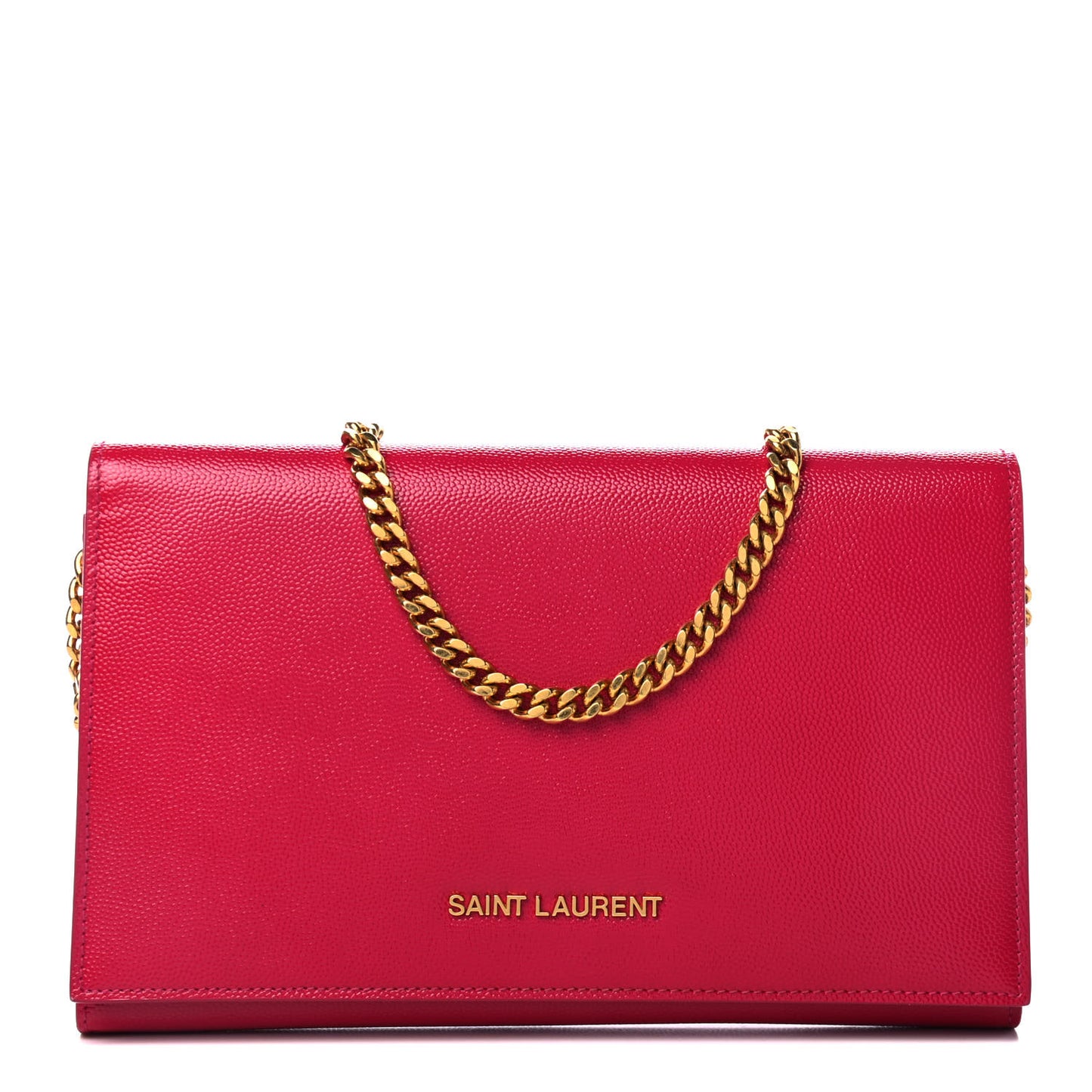 Grain de Poudre Classic Letters Chain Wallet Fuchsia