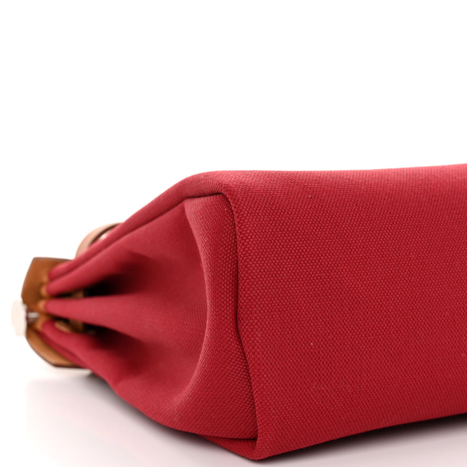 Hermes Vache Hunter Toile Herbag Zip 31 PM Rouge Grenat Natural 9 of 10