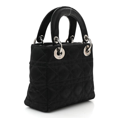 Christian Dior Satin Cannage Mini Lady Dior Black 2 of 12