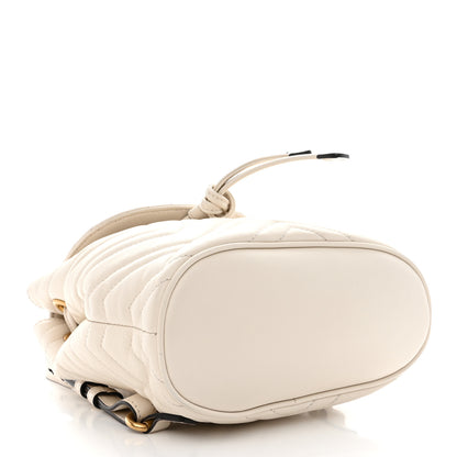 Gucci Calfskin Matelasse GG Marmont Flap Backpack White 4 of 10