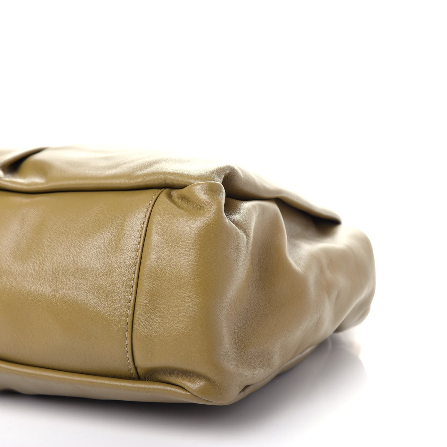 Lambskin Wave Frame Clutch Safari