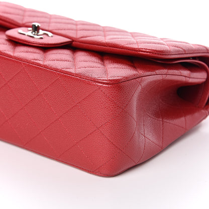 Chanel Caviar Quilted Jumbo Double Flap Red 9 of 11