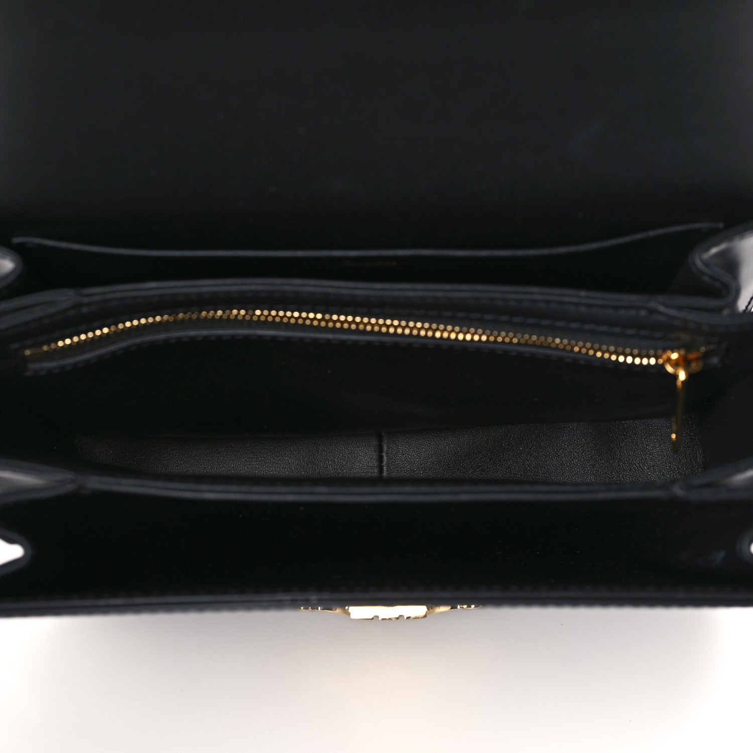 Celine Shiny Calfskin Medium Triomphe Black 5 of 10