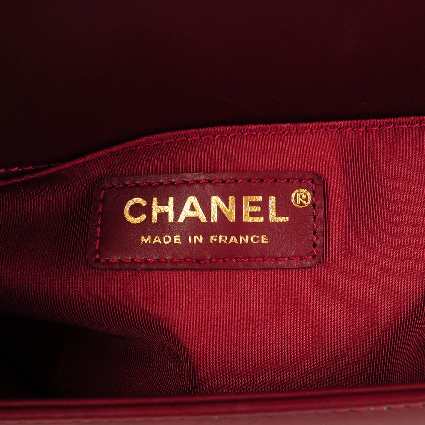 Lambskin Quilted Medium Boy Flap Red