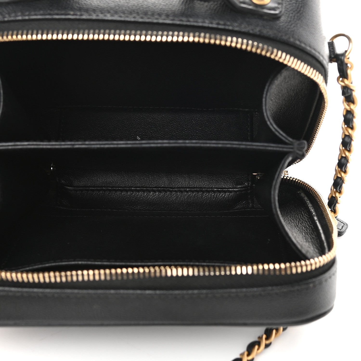 Chanel Caviar Quilted Small CC Filigree Vanity Case Black 5 of 9