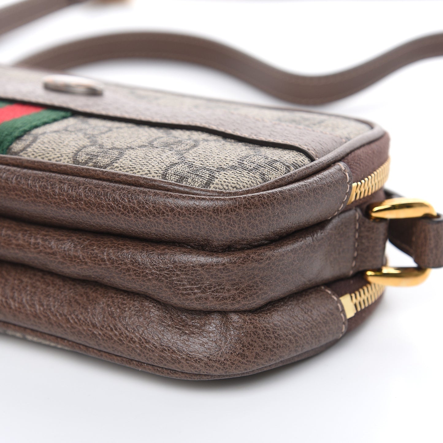 GG Supreme Monogram Web Mini Ophidia GG Bag Brown
