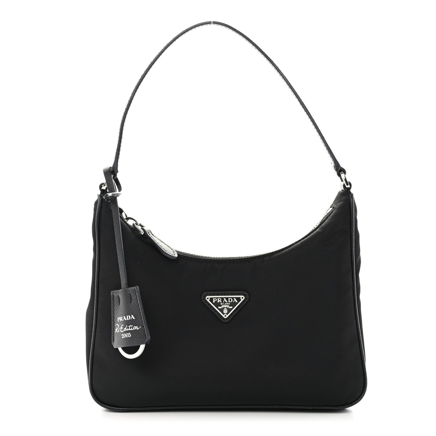 Prada Tessuto Nylon Saffiano Mini Re-Edition 2005 Bag Black 1 of 11