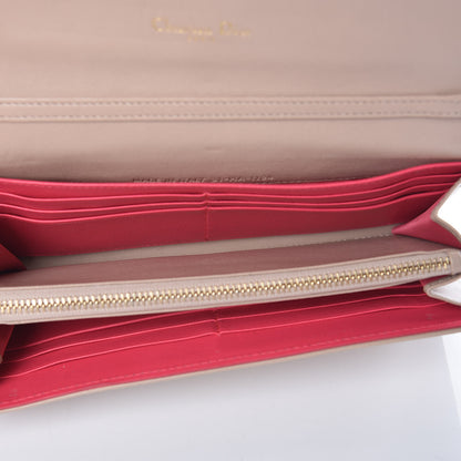 Christian Dior Lambskin Cannage Rendezvous Wallet Nude 7 of 9
