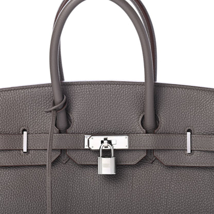 Hermes Togo Birkin 35 Etain 9 of 12