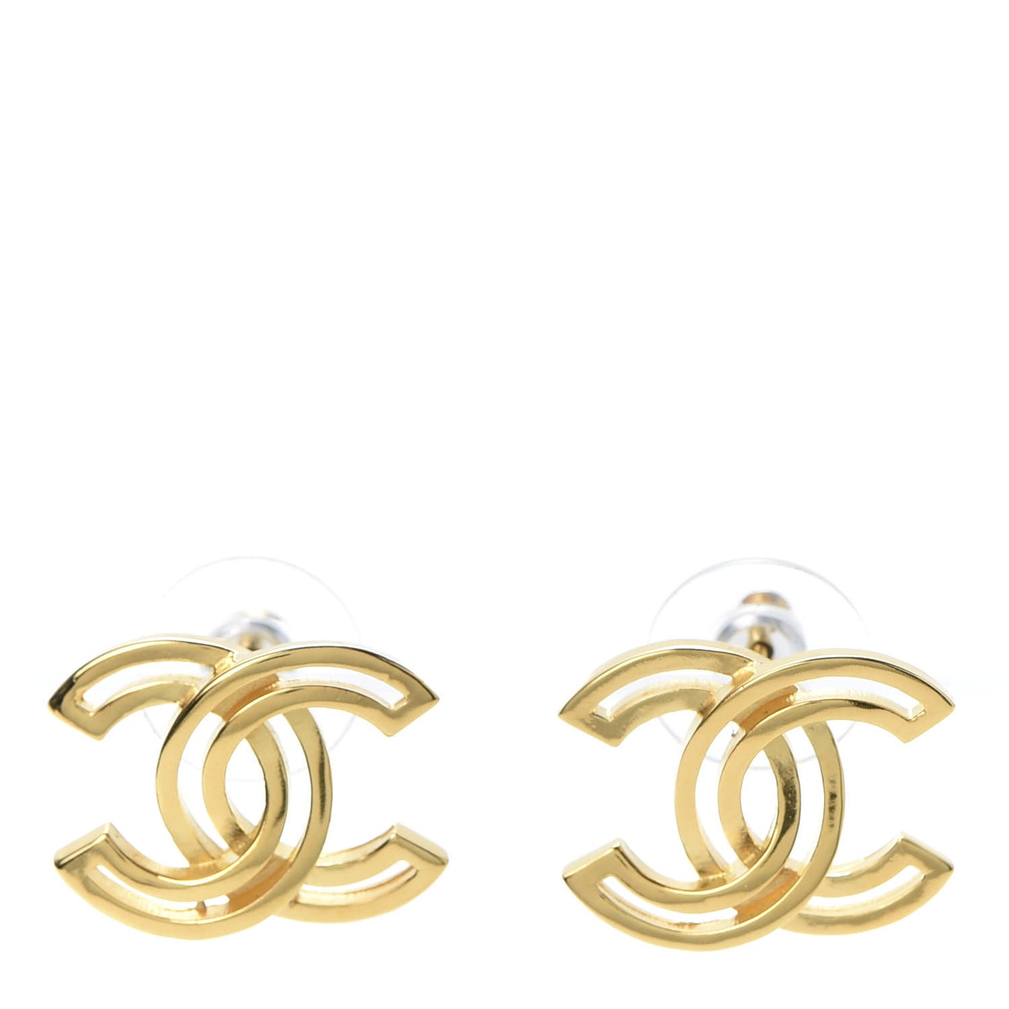 Metal Obazine CC Earrings Gold