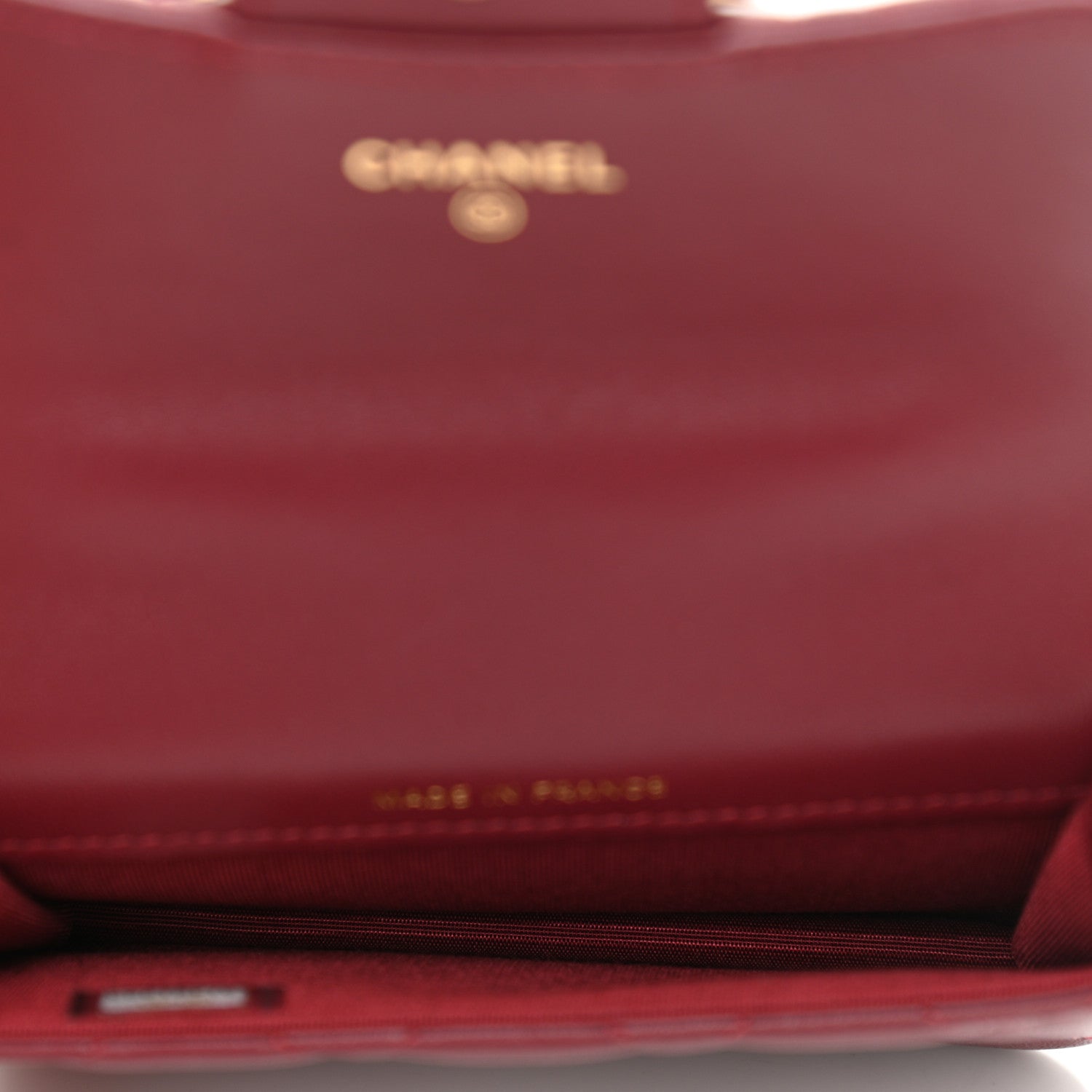 Chanel Lambskin Quilted Top Handle Flap Coin Purse With Chain Burgundy 5 of 8